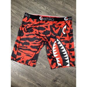Ethika Mens Red & Black Shark Print the Staple Fit Boxer Briefs XXL Undewear new